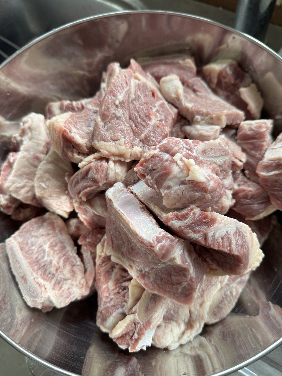 세척한 갈비